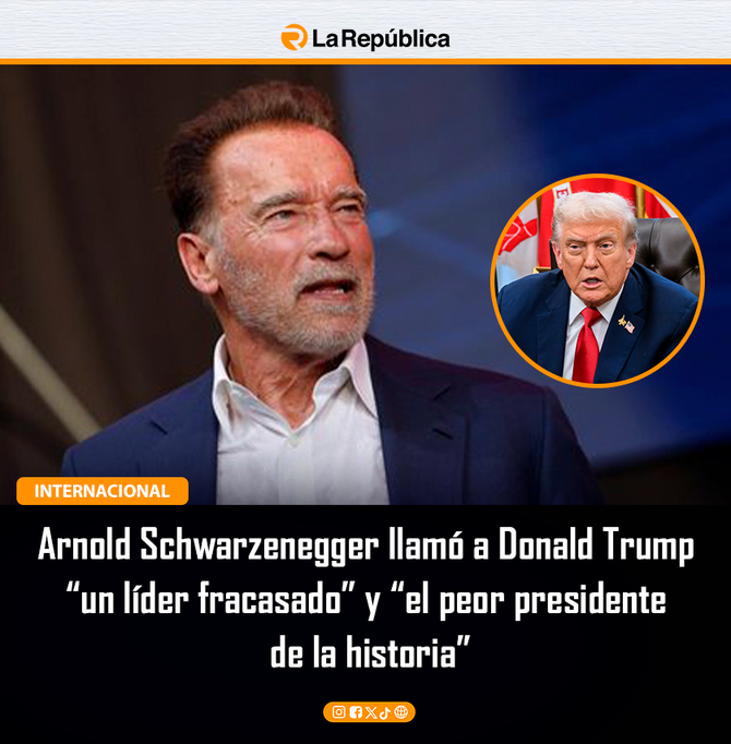 Arnold Schwarzenegger llamó a Donald Trump  “un líder fracasado” y “el peor presidente  de la historia” - Cover Image